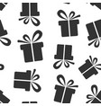 gift box icon seamless pattern background present vector image