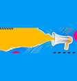 megaphone background pop art banner collage vector image vector image