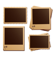 retro photo frame isolated set vector image vector image