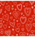 seamless pattern with valentine hearts vector image