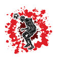 soccer player bouncing a ball action vector image