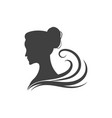 woman face silhouette character vector image vector image