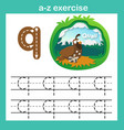 alphabet letter q-quail exercisepaper cut concept vector image vector image