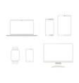 computer devices mockup smartphone laptop tablet vector image