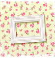 frame on floral background vector image vector image