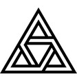 logo tattoo triangle interlocking sides vector image vector image