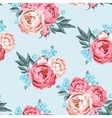 seamless peony and forget-me-not vector image