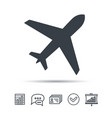 plane icon flight transport sign vector image