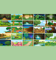 empty blank landscape nature scenes vector image vector image