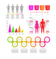 gradient flat infographic element people diagrams vector image