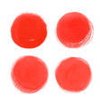 hand painted ink shape red drawn vector image vector image