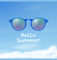 hello summer 3d realistic plastic round vector image
