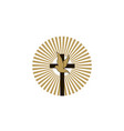 cross with dove vector image