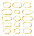 gold frame simple golden style vector image