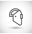 welding mask line icon vector image