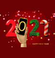 2021 happy new year background vector image