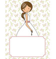 my first communion girl vector image vector image