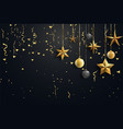 elegant christmas background with shining gold vector image