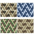 seamless camouflage geometric pattern set three vector image