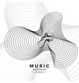 sound wave template black and white for your vector image vector image