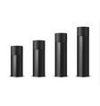 3d realistic black blank spray can vector image