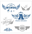 air force shields and labels with wings vector image vector image