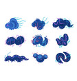 different types viruses strange biological vector image