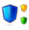 three abstract shield for creative design vector image