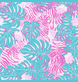 beautiful tropical seamless pattern with flowers vector image