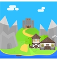 cartoon medieval background vector image vector image