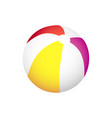 inflatable striped ball to play on beach in summer vector image
