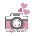 your photographer photo mobile app with camera vector image