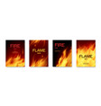 fire posters set vector image