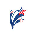 shooting stars star firework celebrate usa vector image