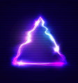 glitch art with neon triangle glitched frame vector image