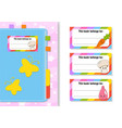 book label stickers for kids the rectangular vector image
