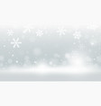 christmas background design snowflake and snow vector image