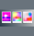 colorful posters with modern gradient textures vector image