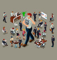 isometric people businessmen vector image vector image