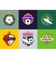 set of vintage color football soccer championship vector image vector image