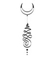 unalome crescent moon symbol hindu buddhist sign vector image vector image