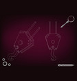 3d model of a crane hook vector image