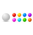colorful balls 3d ball set glossy spheres vector image vector image