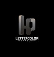 logo letter gradient colorful style vector image