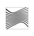 square with black curved lines vector image