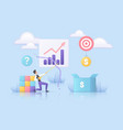 business target success strategy and achievement vector image