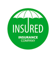 Logo umbrella for insurance company Royalty Free Vector