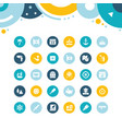 set simple icons columbus day vector image