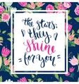 floral card with romantic phrase vector image