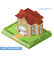 isometric house and building vector image